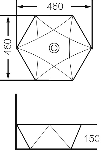 Раковина Grossman Diamond GR-3029 белый 460*460*150мм Grossman GR-3029 купить