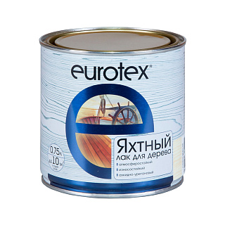 Яхтный лак для дерева EUROTEX Бесцветный глянцевый - 0.75 л купить