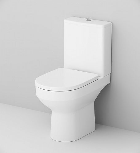Унитаз-компакт AM.PM Spirit V2.0 FlashClean C708600WH с сиденьем C707858WH с микролифтом белый глянец купить