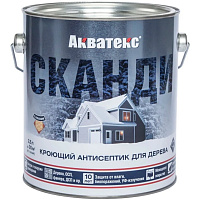 Антисептик кроющий для дерева Сканди база С Акватекс (2.5л)