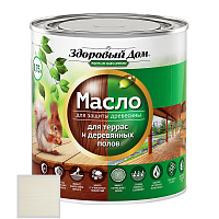 Масло для террас и деревянных полов белое Здоровый Дом 0007068