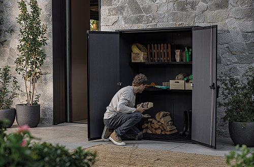 Шкаф садовый уличный Vertical Shed 1400л Venetian Brown Keter 17212898/261093 коричневый купить