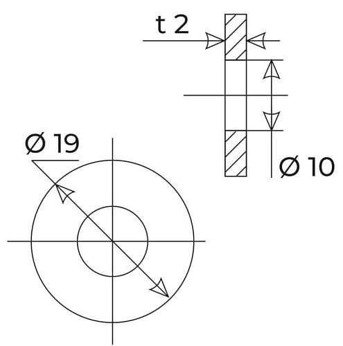 Прокладка MPF резиновая белая (6шт) 1/2", Masterprof ИС.131188 купить