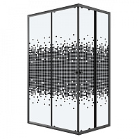 Ограждение душевое Eco 100*80*190см Niagara NG-1018-14QBLACK черный