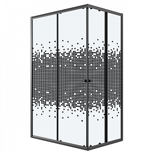 Ограждение душевое Eco 100*80*190см Niagara NG-1018-14QBLACK черный купить