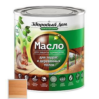 Масло для террас и деревянных полов бесцветное Здоровый Дом 0007070 купить