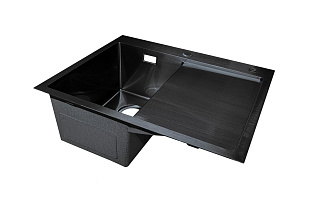 Мойка нержавеющая, врезная D6050HLB 600х500х220 графит SANTREK AQUA 318393 купить