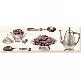 Вставка настенная Crockery silver, 15*45см Absolut Keramika купить