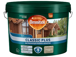 Пропитка-антисептик Omnitex by Pinotex Classic Plus 3в1 Скандинавский серый 50035718 (9л) купить