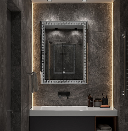 Зеркало Континент Apollo 60*80см LED подсветка, сенсор ЗЛП88 купить