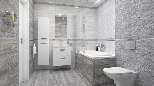Декор настенный Bona, цвет серый, 20*40см Ceramica Classic 08-03-06-1344-2 купить