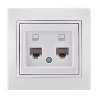 Розетка LEZARD MIRA 701-0202-141 компьютерная CAT5 2-местная
