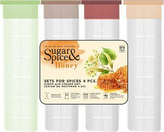 Набор для специй Sugar&Spice прозрачный 4 шт SE112312998 купить