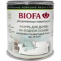 Лазурь для дерева водная Biofa белая 5177-46 (2.5л)