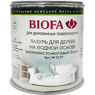 Лазурь для дерева водная Biofa белая 5177-46 (2.5л) купить