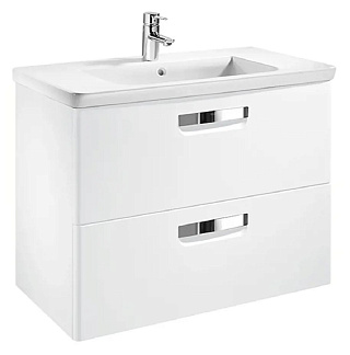 Тумба подвесная The GAP с раковиной GAP 80 белый глянец ROCA ZRU9302877/327470000 купить