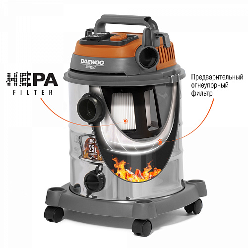 Пылесос универсальный DAEWOO DAVC 2514S 1400Вт 25л купить