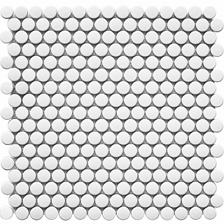 Мозаика керамическая Penny Round White Matt 31.5*30.9 Starmosaic купить