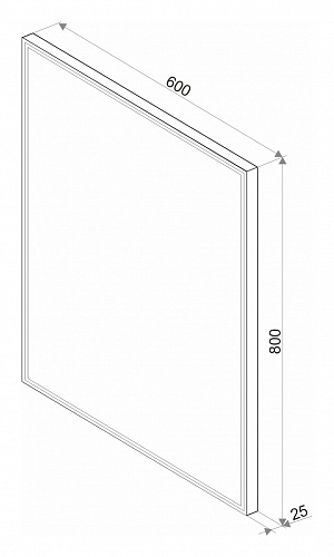 Зеркало Континент Life 60*80см LED подсветка, часы, сенсор ЗЛП1091 купить