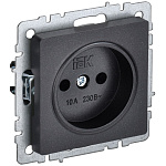 Розетка 1-местная без заземления BRITE РС10-1-0-БрЧ 10А IEK 1717978 черный Розетка 1-местная без заземления BRITE РС10-1-0-БрЧ 10А IEK 1717978 черный