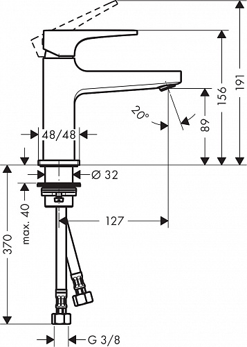 Смеситель HANSGROHE HG Metropol 100 32500000 для раковины  купить
