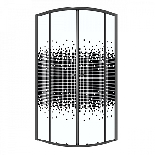 Ограждение душевое Eco 90*90*190см Niagara NG-1007-14BLACK черный купить