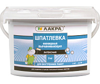 Шпатлевка Лакра 0008046 латексная финишная выравнивающая для гипсокартона (3кг)