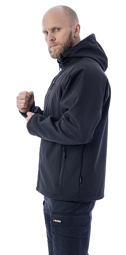 Куртка мужская Softshell с мембраной черный р.M(50-52) Brodeks KS232 купить