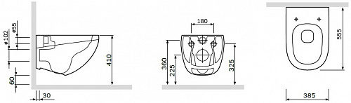Унитаз подвесной AM.PM Sensation FlashClean C301700WH с сиденьем C307851WH с микролифтом белый глянец купить
