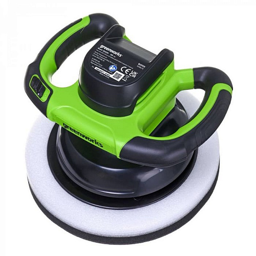 Полировальная машина акк. Greenworks G24BU10, 24V, 254 мм, 2800 об/мин, ампл.11,5 мм, без АКБ и ЗУ (3502107) купить