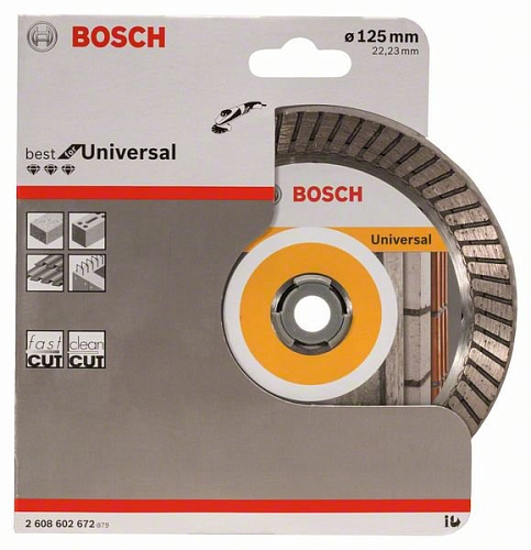 Диск алмазный Bosch Best for Universal Turbo 125*22.2*2.2мм 2608602672 купить