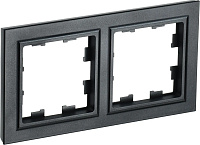 Рамка BRITE РУ-2-БрЧ BR-M22-K02 2-местная черный IEK 8044788