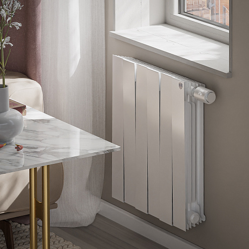 Радиатор биметаллический PianoForte 500 VDR80 6 секций Royal Thermo RTPNVDR8050006 Bianco Traffico купить
