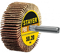Круг шлифовальный STAYER лепестковый, на шпильке, P80, 50*20 мм 