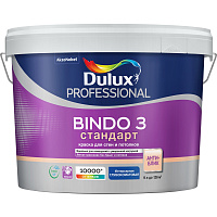Dulux Professional Bindo 3 Cтандарт краска для стен и потолков прозрачная (База BC) 9 л
