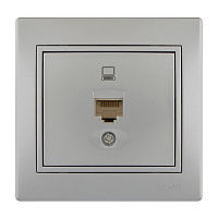 Розетка LEZARD MIRA 701-1010-139 компьютерная CAT5, скрытой проводки, металлик серый