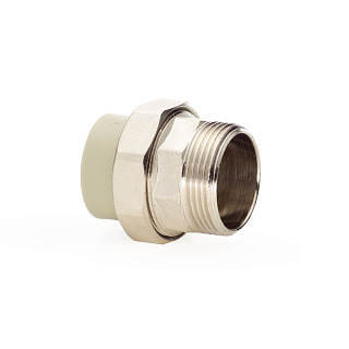 Муфта разъемная PPR 32*1 1/4"  Lammin наружная резьба полипропиленовая серая Lm31061032032G купить