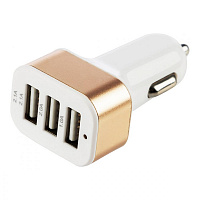 Зарядное устройство автомобильное ENERGY ET-21А 3 USB золото 100290