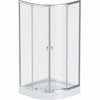 Ограждение душевое X-Joy Twin Slide с поддоном 90*90см матовый хром AM.PM W88E-205-090MT купить
