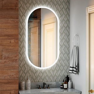 Зеркало Континент Delight 55*100см LED подсветка, сенсор ЗЛП458 купить