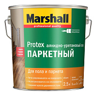 Паркетный алкидно-уретановый лак Marshall Protex Parke Cila Бесцветный глянцевый (2.5л)