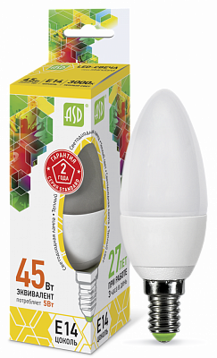 Лампа светодиодная ASD LED-С37 E14 3000К 5Вт купить