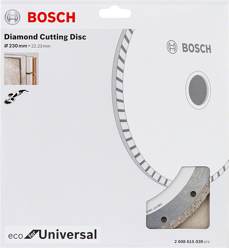 Диск алмазный Bosch 230*22*3,0мм ECO Universal Turbo универсальный (2608615039) купить