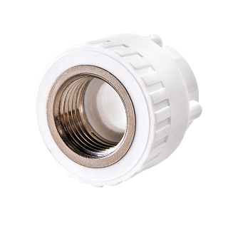 Муфта комбинированная с внутренней резьбой полипропилен D20-1/2"ВР белый цвет РВК 020401 купить