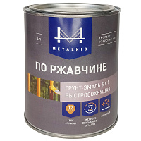 Грунт-эмаль по ржавчине 3в1 MetalKID быстросохнущая RAL 5005 синий (1л)