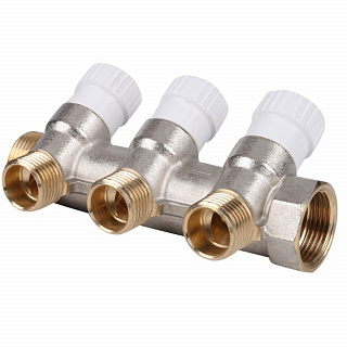 Коллектор распределительный Stout c регулирующими вентилями 3 отвода 3/4"*1/2" SMB 6851 341203 купить