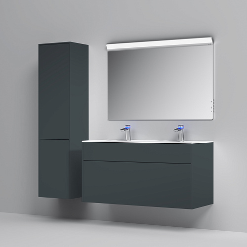 Тумба подвесная INSPIRE с раковиной INSRIRE 120 3 ящика графит матовый AM.PM M50AFHX1203GM купить