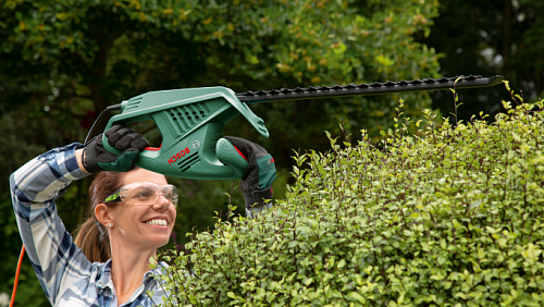 Кусторез (мотоножницы) электрические Bosch EasyHedgeCut 55 450Вт 550мм ф16мм для живой изгороди (0600847C02) купить