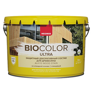 Защитно-декоративный состав для дерева Biocolor Ultra махагон (9л) купить