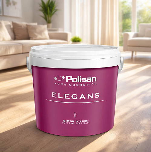 Краска для стен и потолков ELEGANS SOFT MAT матовая бесцветная база С Polisan 25B00051600 (7.5л) купить